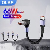 0,15/0,3 M kratki kabel 66 W USB A/USB C do tipa C Kabel za brzo punjenje lakasti prijenosni Power Bank podatkovni USB C kabel za iPhone 15 16