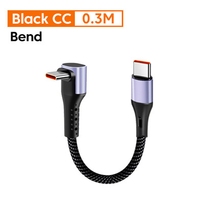 0,15/0,3 M kratki kabel 66 W USB A/USB C do tipa C Kabel za brzo punjenje lakasti prijenosni Power Bank podatkovni USB C kabel za iPhone 15 16