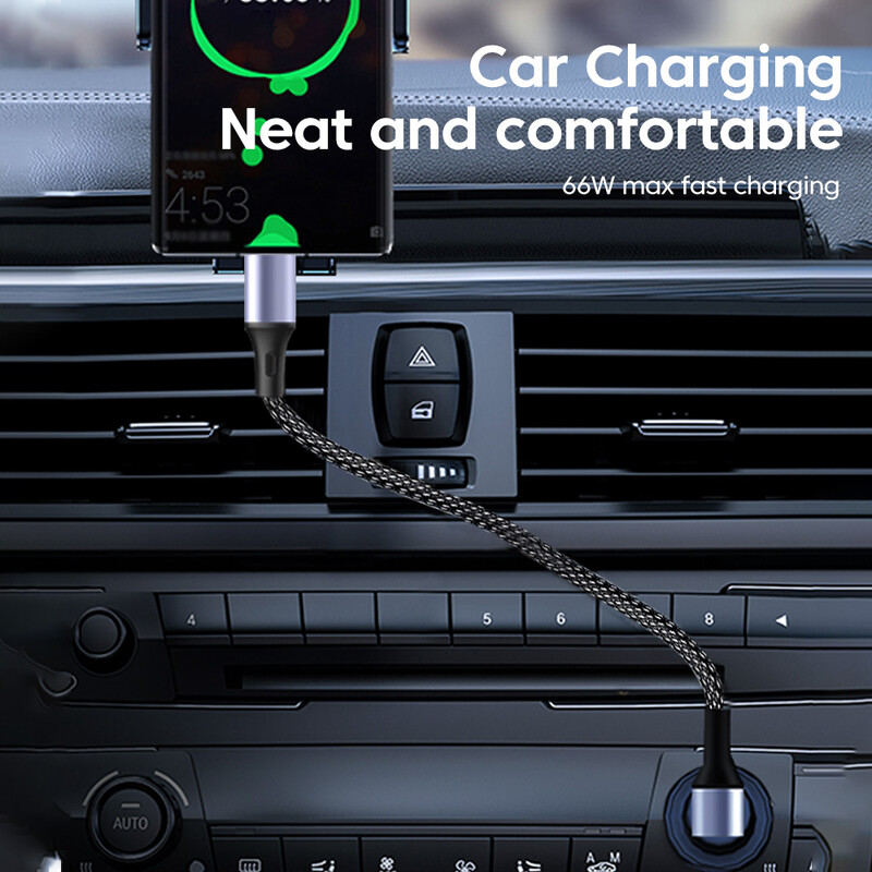 0,15/0,3 M kratki kabel 66 W USB A/USB C do tipa C Kabel za brzo punjenje lakasti prijenosni Power Bank podatkovni USB C kabel za iPhone 15 16