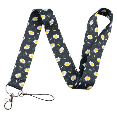 FI13 Цветя Каишка за въже Дамски ключодържател Връзка за врата За студенти Ключове Дълъг телефон USB Висящи орнаменти Анти-загубено въже