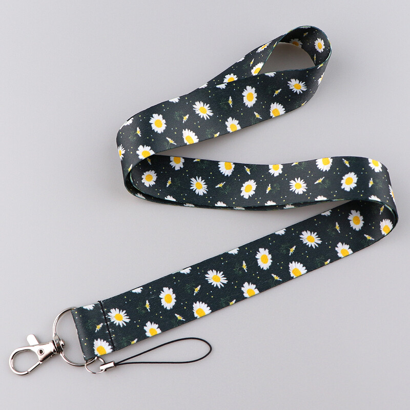FI13 Цветя Каишка за въже Дамски ключодържател Връзка за врата За студенти Ключове Дълъг телефон USB Висящи орнаменти Анти-загубено въже