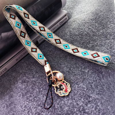 Uzica za mobitel Retro vrpca za oko oko vrata Užad za mobilni telefon Zaštita od gubitka Odvojivi privjesak Kompatibilan privjesak za ključeve Radna kartica U disk