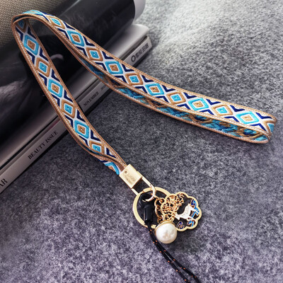 Uzica za mobitel Retro vrpca za oko oko vrata Užad za mobilni telefon Zaštita od gubitka Odvojivi privjesak Kompatibilan privjesak za ključeve Radna kartica U disk