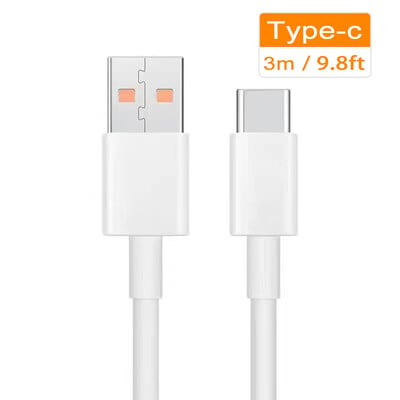 5m/8m/10m ypač ilgas USB tipo C įkrovimo laidas Greito įkrovimo kabelio duomenų kabelis, skirtas Samsung Xiaomi Huawei Android telefonui universalus
