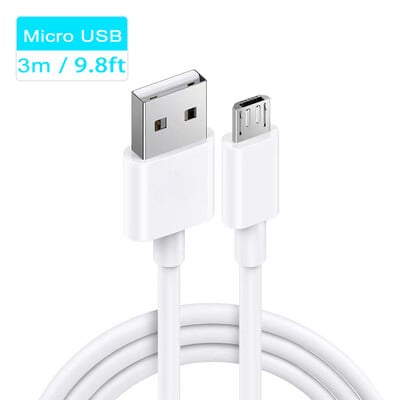 5m/8m/10m ypač ilgas USB tipo C įkrovimo laidas Greito įkrovimo kabelio duomenų kabelis, skirtas Samsung Xiaomi Huawei Android telefonui universalus