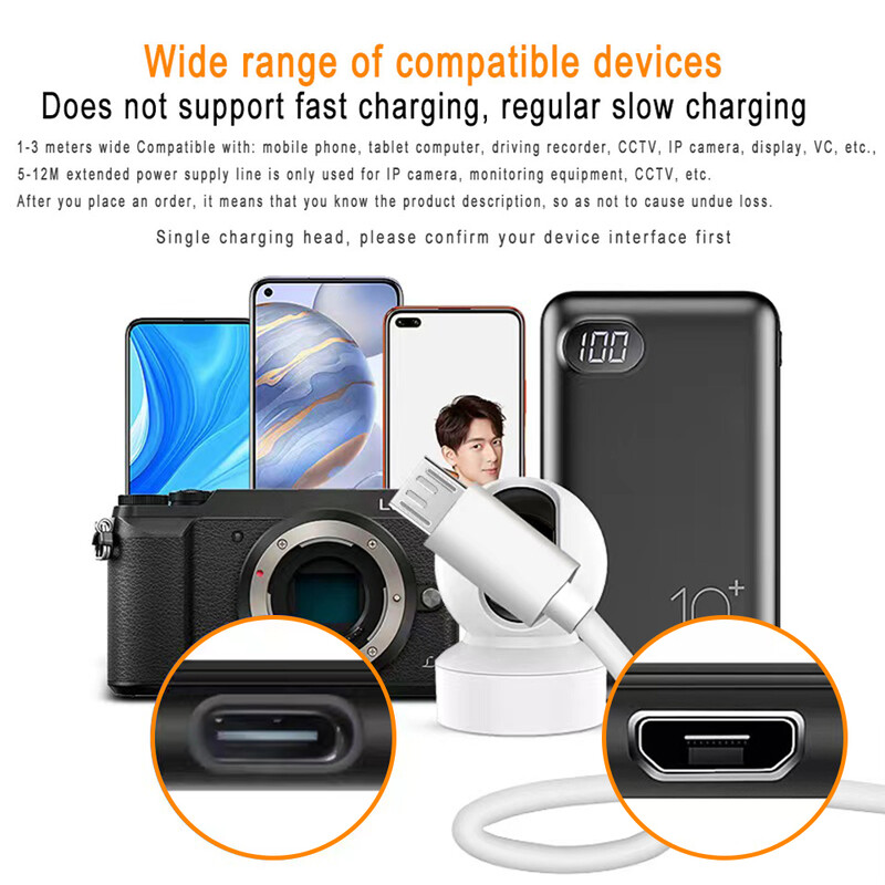 5m/8m/10m ypač ilgas USB tipo C įkrovimo laidas Greito įkrovimo kabelio duomenų kabelis, skirtas Samsung Xiaomi Huawei Android telefonui universalus