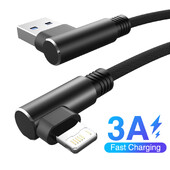 USB кабел за iPhone 13 12 11 Pro Max X XR 5 6 SE 6S 7 8 Plus Apple iPad дълъг 1 м 2 м 3 м бързо зареждане Кабел за зарядно устройство за данни Телефонен кабел