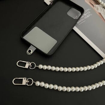 Τηλέφωνο Anti-lost Sling Belt Universal Clip Chain Bag Chain Long Crossbody Chain Κορδόνι χειρός με χάντρες Κορδόνι για κινητά τηλέφωνα για γυναίκες