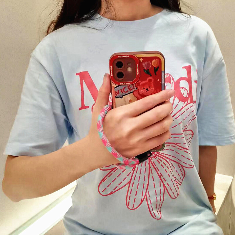 Snur pentru telefon Curea de mână Țesută Snur pentru telefon Breloc creativ Snur pentru agățat Brățară de securitate anti-pierdere Coarda scurtă universală