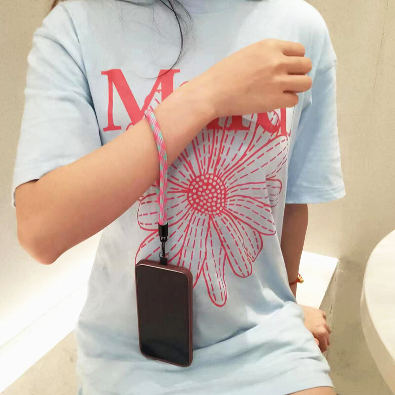 Snur pentru telefon Curea de mână Țesută Snur pentru telefon Breloc creativ Snur pentru agățat Brățară de securitate anti-pierdere Coarda scurtă universală