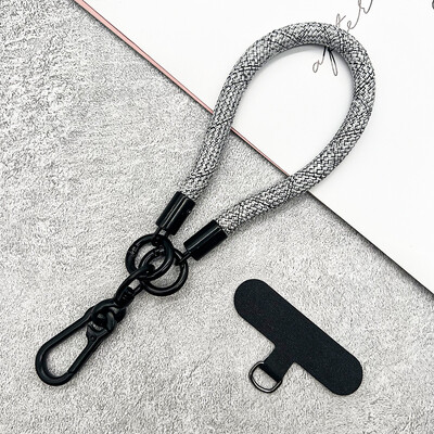 Uzica za mobilni telefon Viseći ukrasi za nošenje Uvrnuto uže Privjesak protiv gubitka, modni, grubi, jaki, kratki remeni