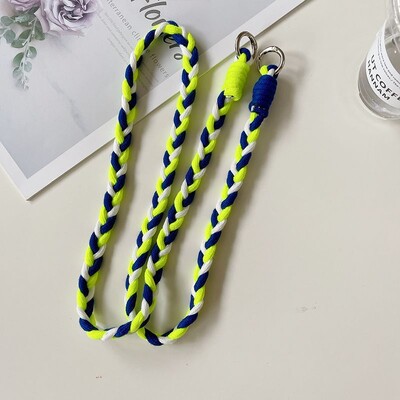 Uzica preko tijela, naramenice, privjesak za ključeve, pleteno uže sa zamjenskom zakrpom za mobilni telefon, vanjski tkani privjesak