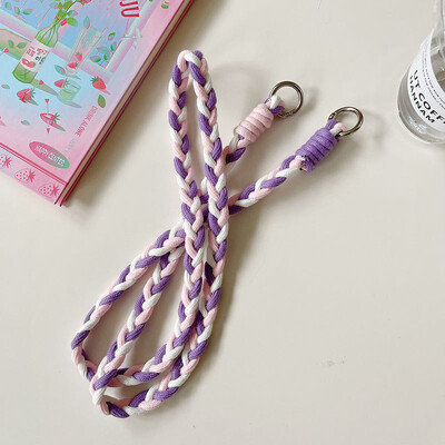 Uzica preko tijela, naramenice, privjesak za ključeve, pleteno uže sa zamjenskom zakrpom za mobilni telefon, vanjski tkani privjesak