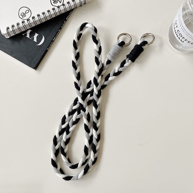 Uzica preko tijela, naramenice, privjesak za ključeve, pleteno uže sa zamjenskom zakrpom za mobilni telefon, vanjski tkani privjesak