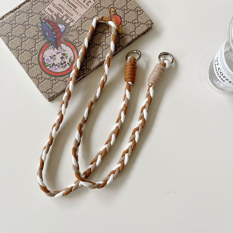 Uzica preko tijela, naramenice, privjesak za ključeve, pleteno uže sa zamjenskom zakrpom za mobilni telefon, vanjski tkani privjesak