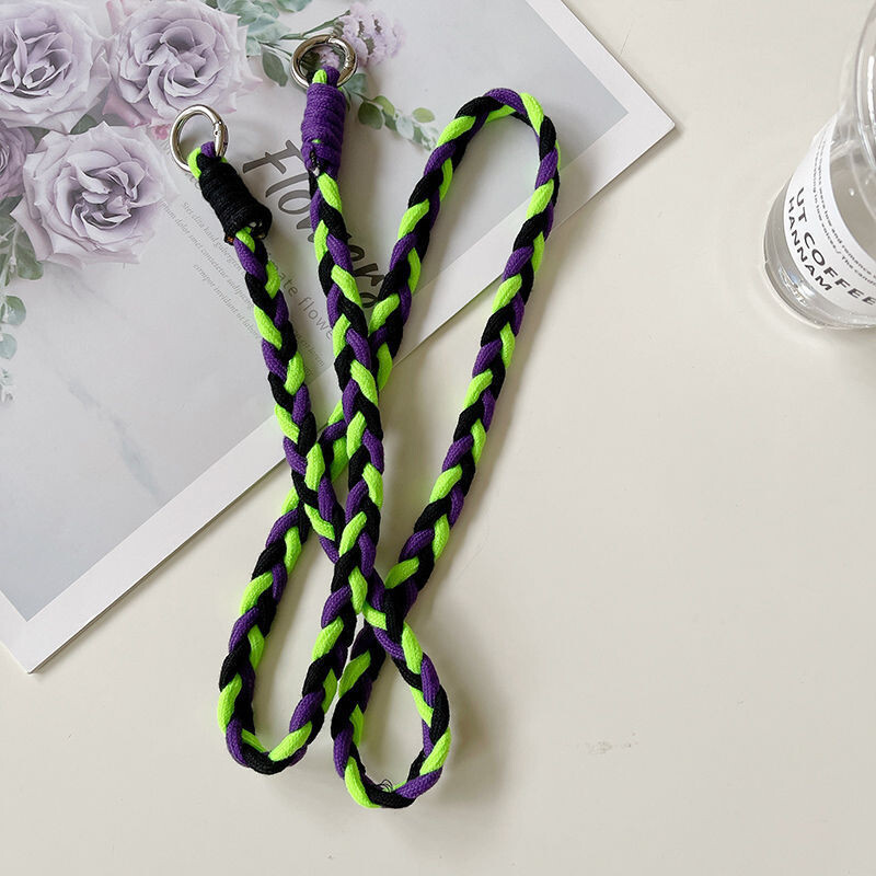 Uzica preko tijela, naramenice, privjesak za ključeve, pleteno uže sa zamjenskom zakrpom za mobilni telefon, vanjski tkani privjesak