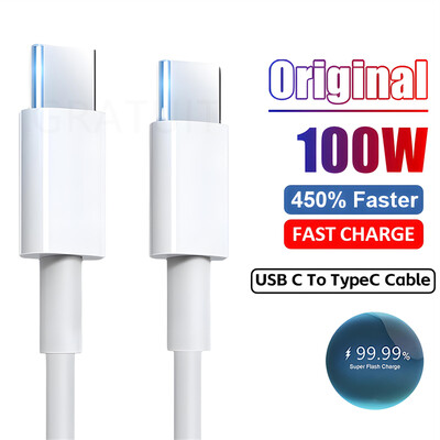 100W 7A kiirlaadimisega USB-tüüpi C-kaabel Samsung S23 S24 Ultra Xiaomi 14 Redmi Note 13 Pro POCO telefoni USB C-kaablite tarvikud