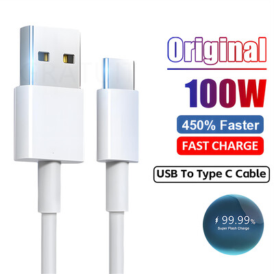 100W 7A kiirlaadimisega USB-tüüpi C-kaabel Samsung S23 S24 Ultra Xiaomi 14 Redmi Note 13 Pro POCO telefoni USB C-kaablite tarvikud