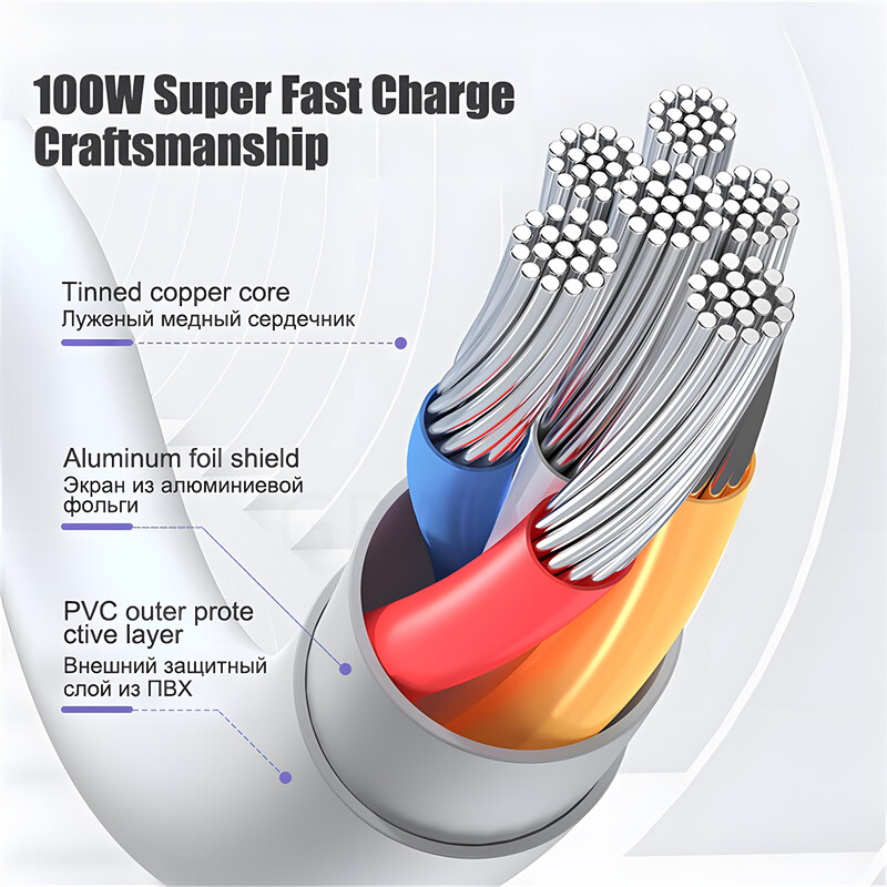 100W 7A kiirlaadimisega USB-tüüpi C-kaabel Samsung S23 S24 Ultra Xiaomi 14 Redmi Note 13 Pro POCO telefoni USB C-kaablite tarvikud