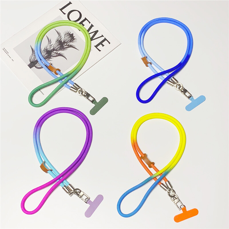 120CM modni gradijent užad za mobilni telefon Vanjski konop preko tijela koji visi oko vrata Naramenica Telefonska kopča za lanac protiv gubitka