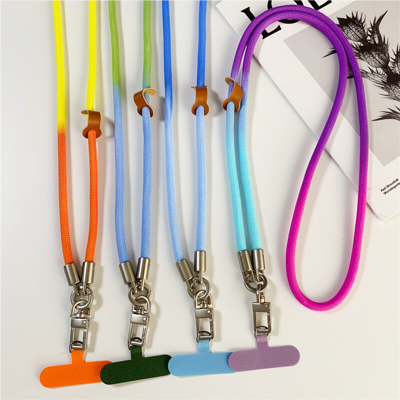 120CM modni gradijent užad za mobilni telefon Vanjski konop preko tijela koji visi oko vrata Naramenica Telefonska kopča za lanac protiv gubitka