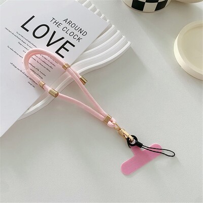 Prabangus metalinis nailoninis trumpas dirželis telefono dirželis Raktų laidas pakabinamos kelnės Aksesuarai Stilingas neprarandantis raktų pakabukas Riešo virvė Tarpas