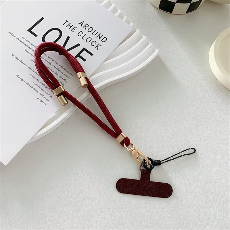 Prabangus metalinis nailoninis trumpas dirželis telefono dirželis Raktų laidas pakabinamos kelnės Aksesuarai Stilingas neprarandantis raktų pakabukas Riešo virvė Tarpas