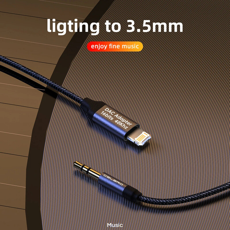 Za Iphone 14 Plus 13 Pro 8 Pin do 3,5 mm Jack muški Aux kabel za Apple 12 Mini 11pro Max Xr Auto pretvarač Audio adapter za slušalice
