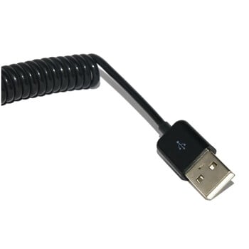 Καλώδιο USB 2.0 σε Mini USB Καλώδιο φόρτισης δεδομένων με σπειροειδή ελατήριο Mini USB 50cm/0.5 m 200cm/2m