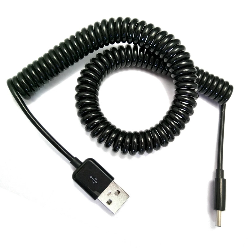USB 2.0 na Mini USB kabel Mini USB namotana spiralna opruga Adapterski kabel za punjenje podataka 50 cm/0,5 m 200 cm/2 m