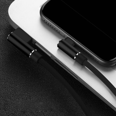 90-градусов USB кабел Кабел за данни за бързо зареждане за iPhone 11 12 13 14 Pro Max Xs X XR 6 6s 7 8 Plus SE Кабел за зарядно устройство за iPad Origin 3 м