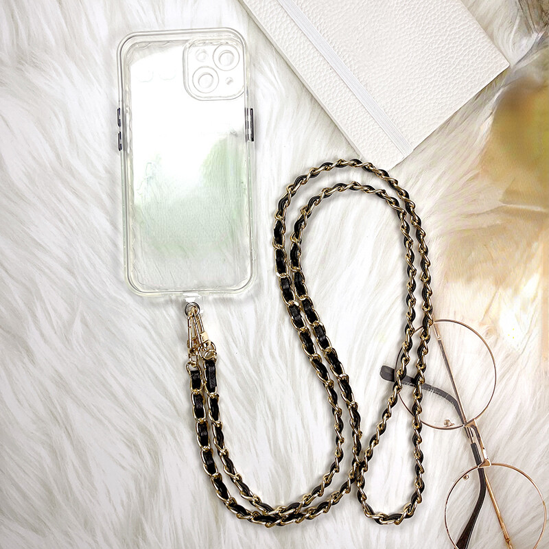 Каишка за телефон Анти-загубен ремък Камера USB държач Аксесоари за мобилни устройства Колие с кабел Верига Черен цвят за всички калъфи за телефон