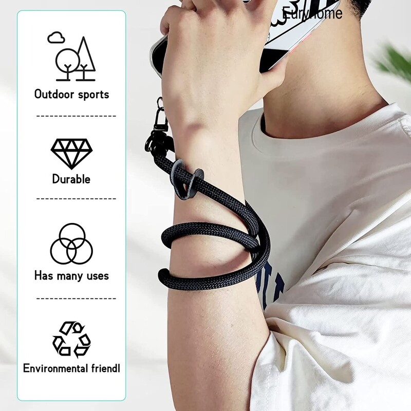 Връзка за телефон Регулируем 1 см диаметър Външен универсален калъф Crossbody Карта за рамо Закопчалка за кабел за врата Закачане против изгубване Каишка за китка