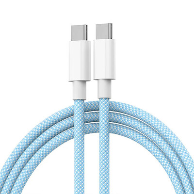 USB-C na tip C kabel u boji za Apple iPhone 15 PD 60W brzo punjenje za Huawei Xiaomi Samsung tip C Weaving Cable Cable Dodaci