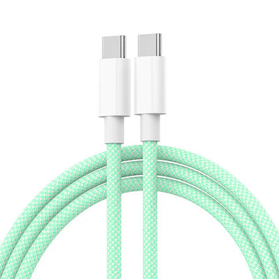 USB-C na tip C kabel u boji za Apple iPhone 15 PD 60W brzo punjenje za Huawei Xiaomi Samsung tip C Weaving Cable Cable Dodaci