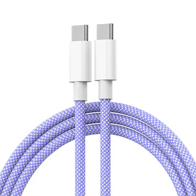 USB-C na tip C kabel u boji za Apple iPhone 15 PD 60W brzo punjenje za Huawei Xiaomi Samsung tip C Weaving Cable Cable Dodaci