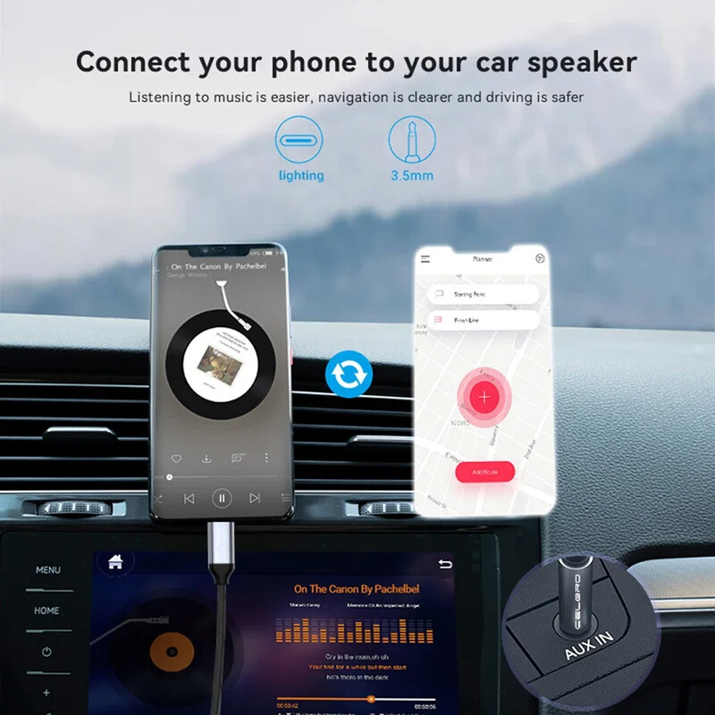 Za Iphone 15 Pro 8 Pin do 3,5 mm Jack muški Aux kabel za iPhone 14 13 12 Mini 11pro Max Auto pretvarač audio adapter za slušalice