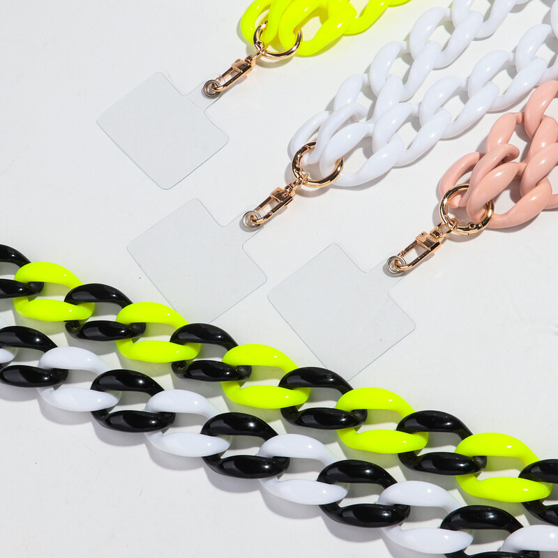 Trend akrilni šareni zdepasti lanac Telefonska traka Lanac za mobilni telefon Prijenosni dodaci za mobitele