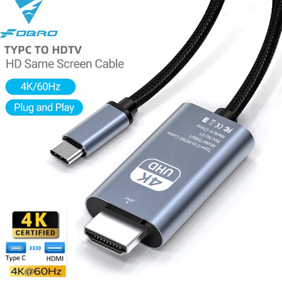 C-típusú HDMI-kábel 4K@60Hz/120Hz USB C-HDMI-kompatibilis HDTV-kábel TV-konverterhez MacBook Air iPad USB-C adapterkábelek