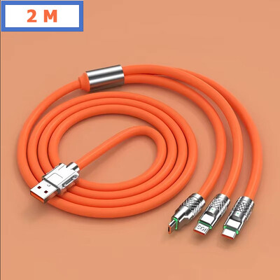 120W 6A 3 в 1 USB кабел за бързо зареждане Micro USB Type C Кабели за зареждане за Iphone 14 13 12 Huawei Xiaomi Кабел за зарядно устройство 1.2M 2M