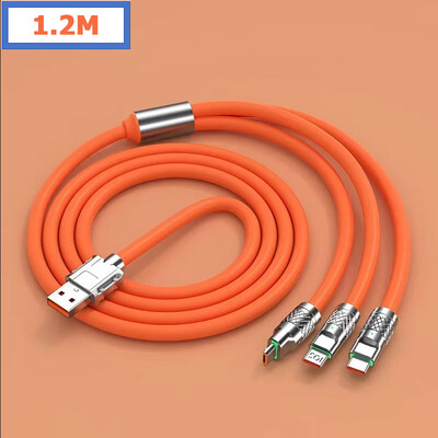 120W 6A 3 в 1 USB кабел за бързо зареждане Micro USB Type C Кабели за зареждане за Iphone 14 13 12 Huawei Xiaomi Кабел за зарядно устройство 1.2M 2M