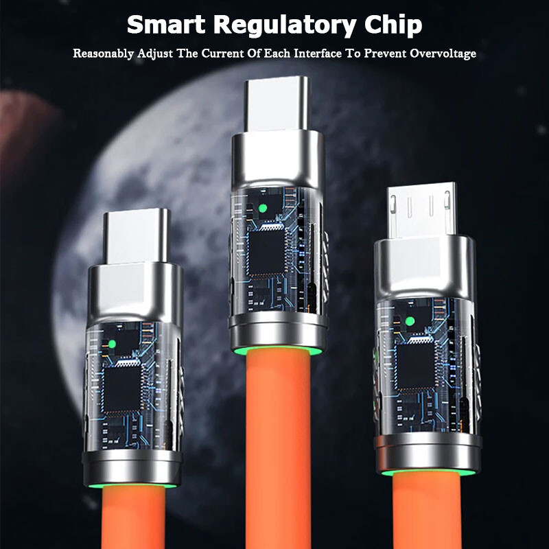 120W 6A 3 в 1 USB кабел за бързо зареждане Micro USB Type C Кабели за зареждане за Iphone 14 13 12 Huawei Xiaomi Кабел за зарядно устройство 1.2M 2M