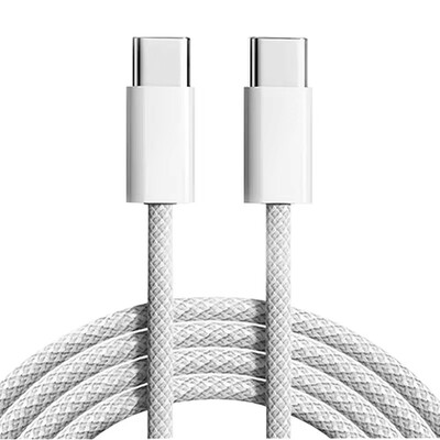 Cablu de încărcare rapidă PD USB C 60W pentru iPhone 15 16 Pro Max 15 16 Plus Samsung Moto OPPO Xiaomi Redmi Cablu împletit tip C dublu 2m