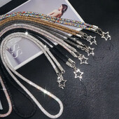 Kratki/dugi stilski svjetlucavi remen za telefon s vještačkim dijamantima Luksuzni zvjezdani lanac za mobitel Anti Loss Bling Bling remen za mobilni telefon