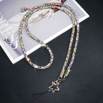 Kratki/dugi stilski svjetlucavi remen za telefon s vještačkim dijamantima Luksuzni zvjezdani lanac za mobitel Anti Loss Bling Bling remen za mobilni telefon