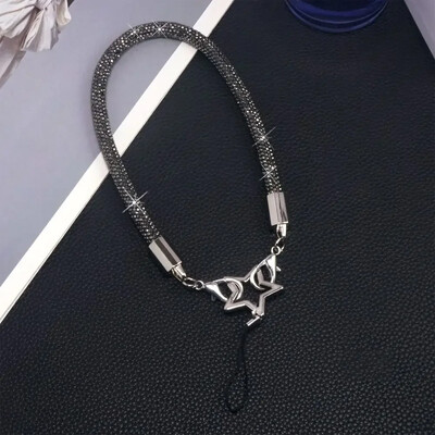 Kratki/dugi stilski svjetlucavi remen za telefon s vještačkim dijamantima Luksuzni zvjezdani lanac za mobitel Anti Loss Bling Bling remen za mobilni telefon