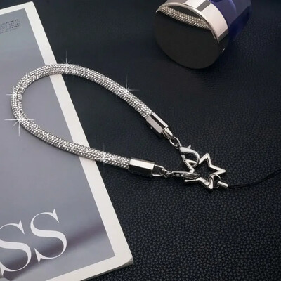 Kratki/dugi stilski svjetlucavi remen za telefon s vještačkim dijamantima Luksuzni zvjezdani lanac za mobitel Anti Loss Bling Bling remen za mobilni telefon