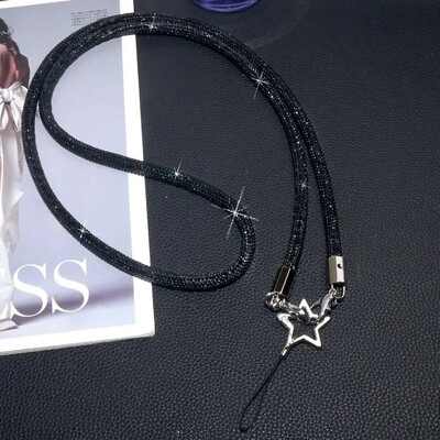 Kratki/dugi stilski svjetlucavi remen za telefon s vještačkim dijamantima Luksuzni zvjezdani lanac za mobitel Anti Loss Bling Bling remen za mobilni telefon