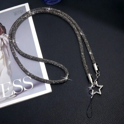 Kratki/dugi stilski svjetlucavi remen za telefon s vještačkim dijamantima Luksuzni zvjezdani lanac za mobitel Anti Loss Bling Bling remen za mobilni telefon