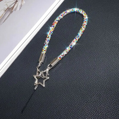 Kratki/dugi stilski svjetlucavi remen za telefon s vještačkim dijamantima Luksuzni zvjezdani lanac za mobitel Anti Loss Bling Bling remen za mobilni telefon